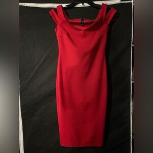 Off-the-shoulder Red Dress